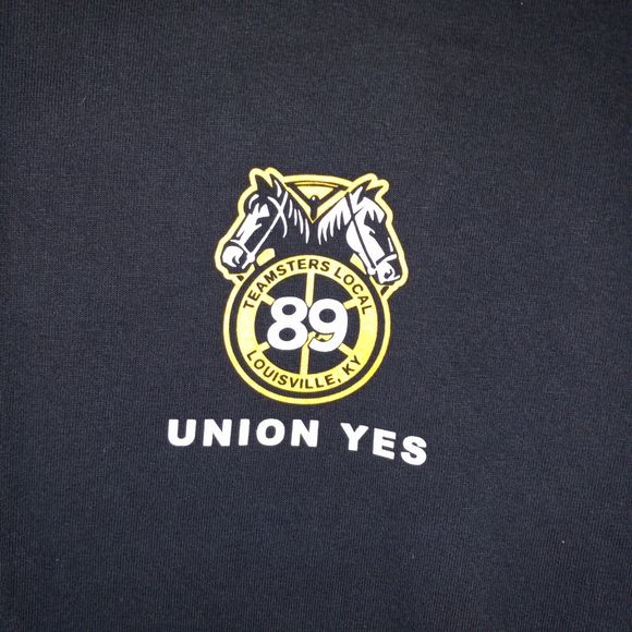 Bayside Teamsters Local 89 Union T Shirt Large Black Graphic Tee Louisville KY - Picture 4 of 14